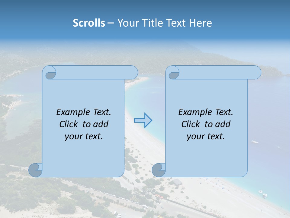 An Aerial View Of A Beach With A Boat In The Water PowerPoint Template