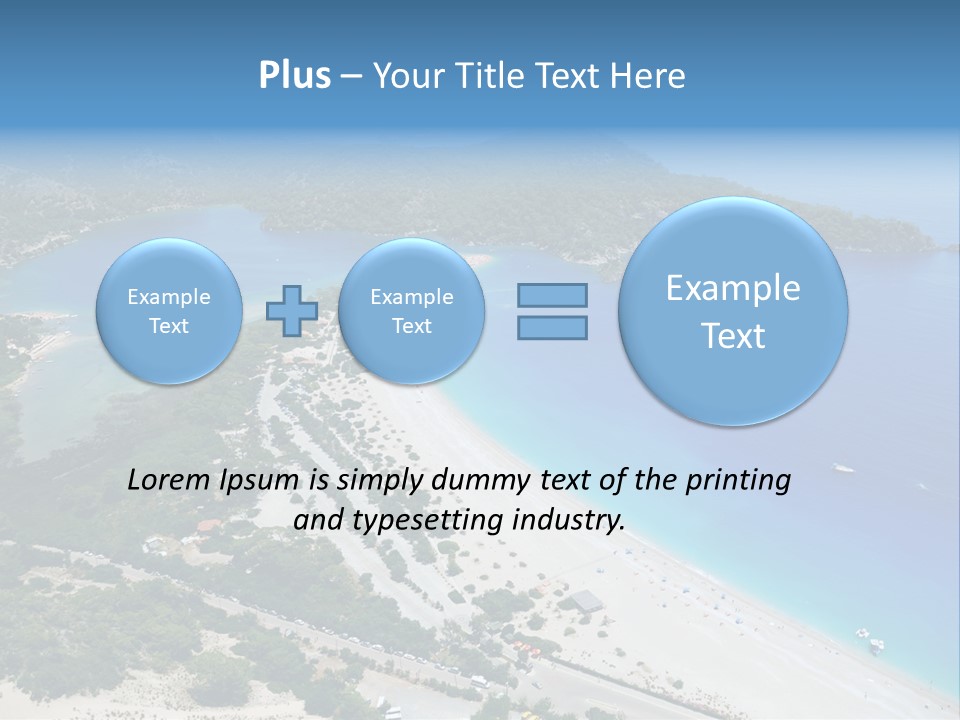 An Aerial View Of A Beach With A Boat In The Water PowerPoint Template