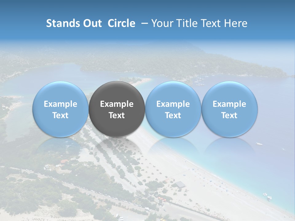 An Aerial View Of A Beach With A Boat In The Water PowerPoint Template