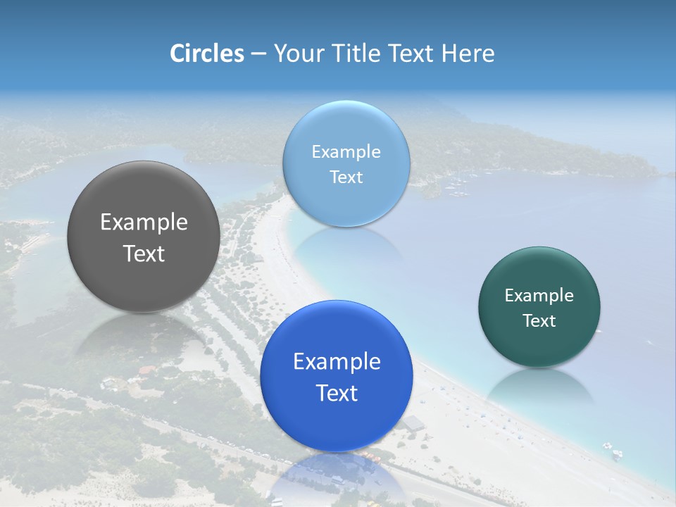 An Aerial View Of A Beach With A Boat In The Water PowerPoint Template