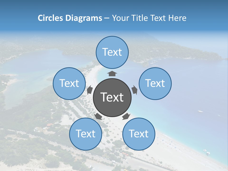 An Aerial View Of A Beach With A Boat In The Water PowerPoint Template