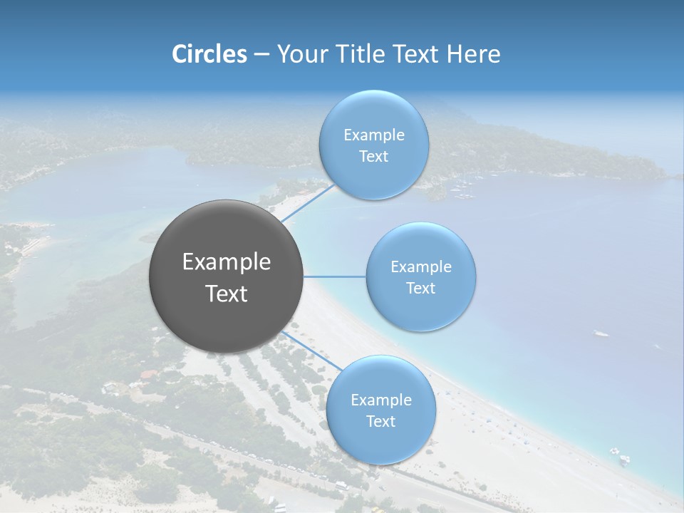 An Aerial View Of A Beach With A Boat In The Water PowerPoint Template