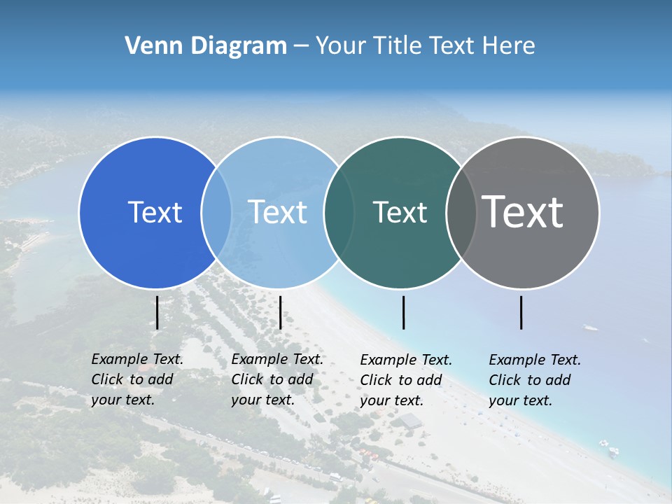 An Aerial View Of A Beach With A Boat In The Water PowerPoint Template