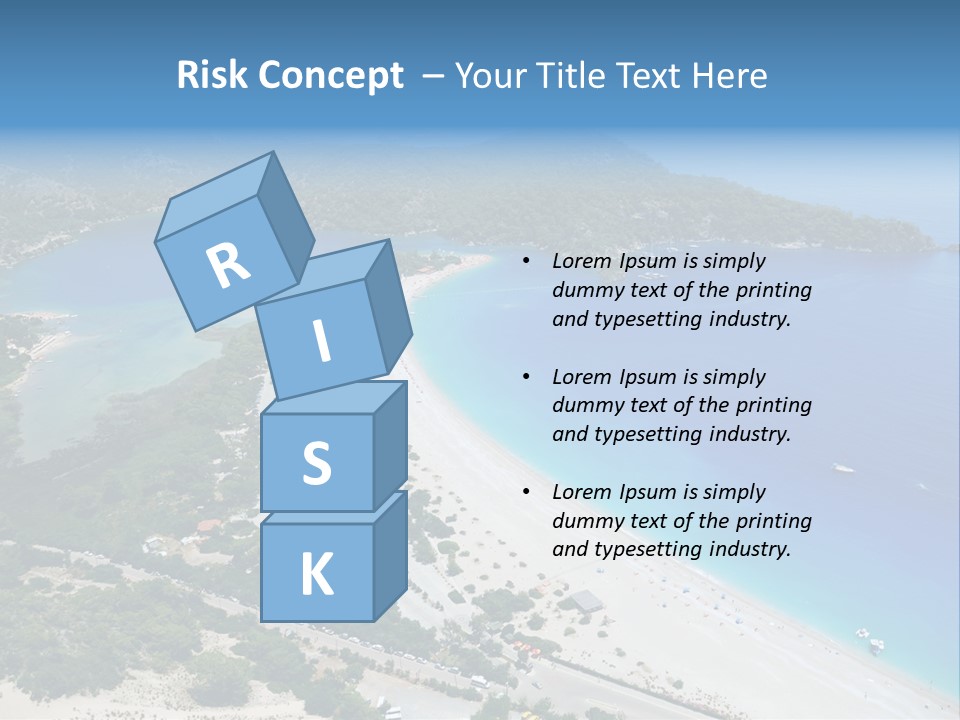 An Aerial View Of A Beach With A Boat In The Water PowerPoint Template