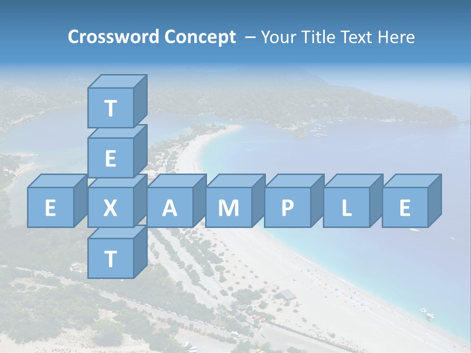 An Aerial View Of A Beach With A Boat In The Water PowerPoint Template