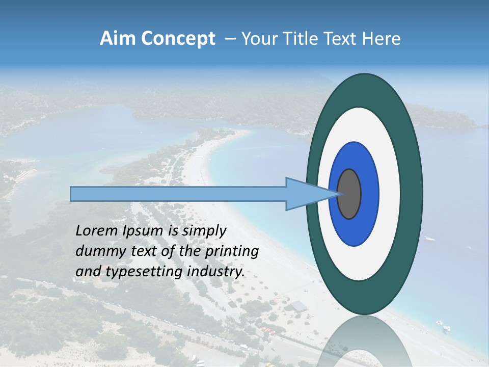 An Aerial View Of A Beach With A Boat In The Water PowerPoint Template