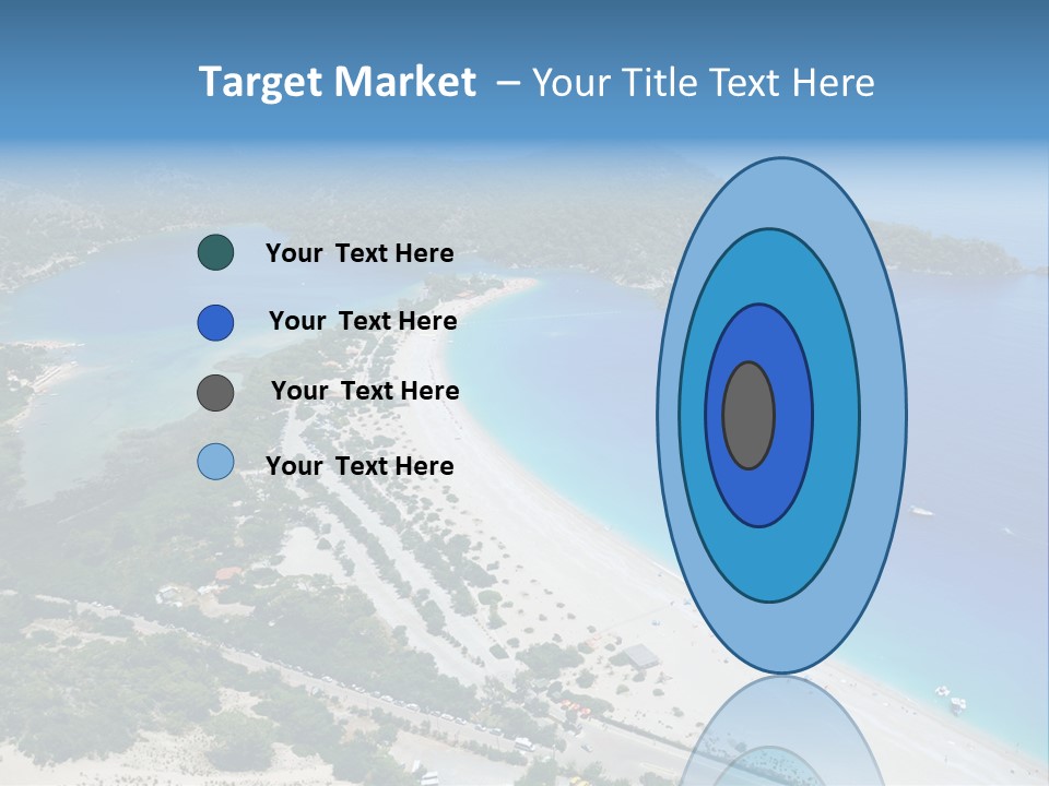 An Aerial View Of A Beach With A Boat In The Water PowerPoint Template