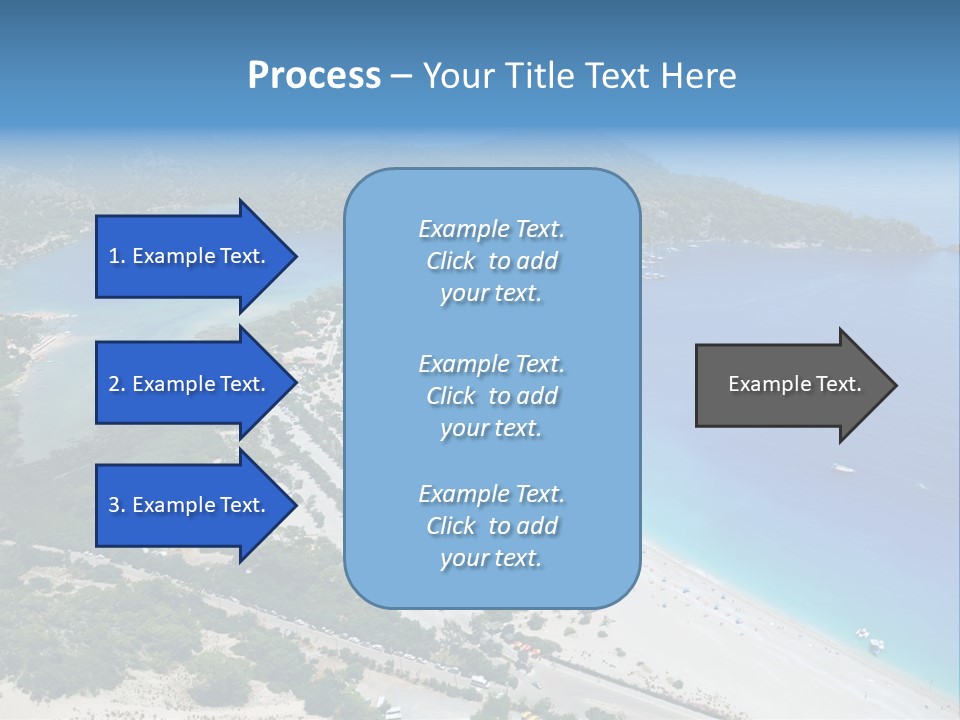 An Aerial View Of A Beach With A Boat In The Water PowerPoint Template