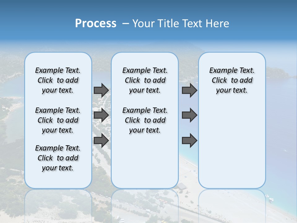 An Aerial View Of A Beach With A Boat In The Water PowerPoint Template