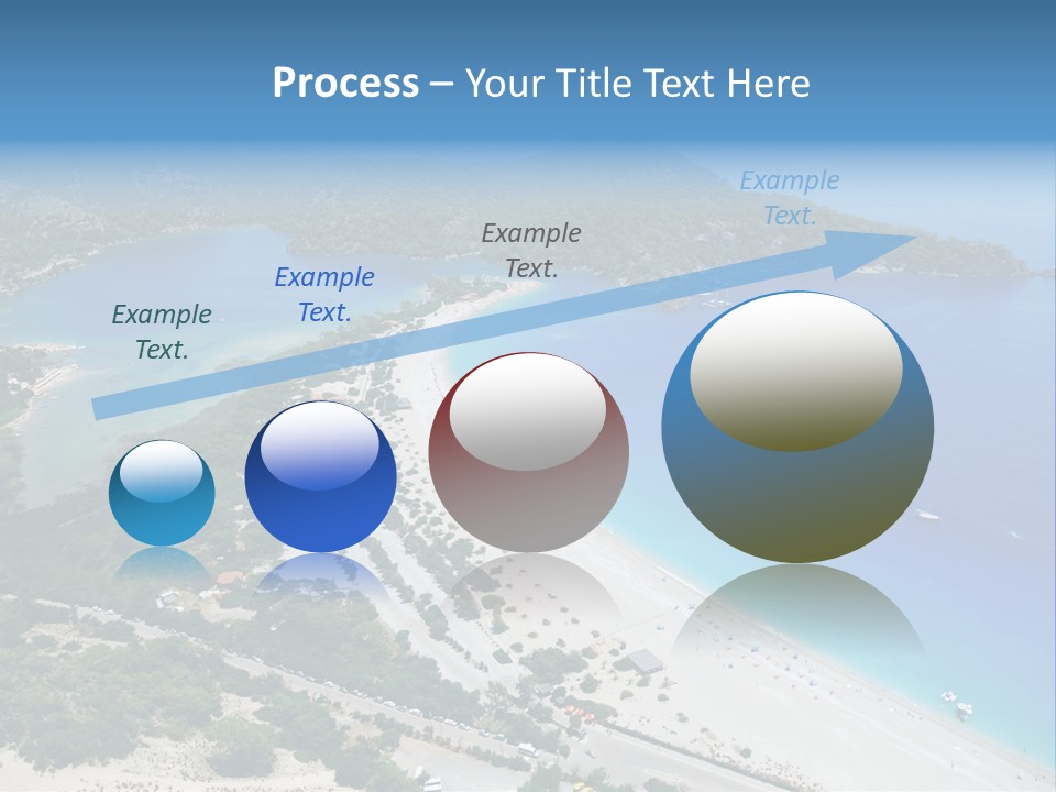 An Aerial View Of A Beach With A Boat In The Water PowerPoint Template