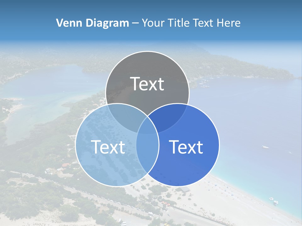 An Aerial View Of A Beach With A Boat In The Water PowerPoint Template