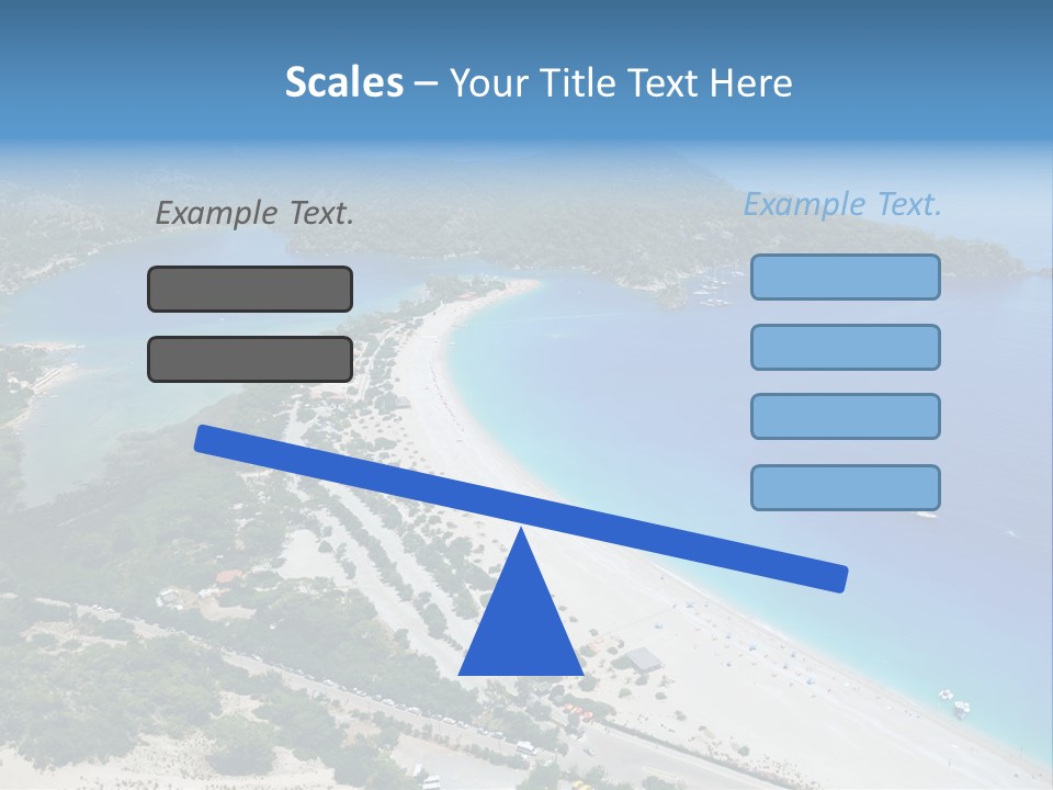 An Aerial View Of A Beach With A Boat In The Water PowerPoint Template