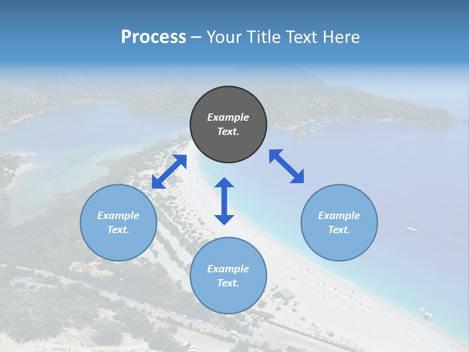 An Aerial View Of A Beach With A Boat In The Water PowerPoint Template