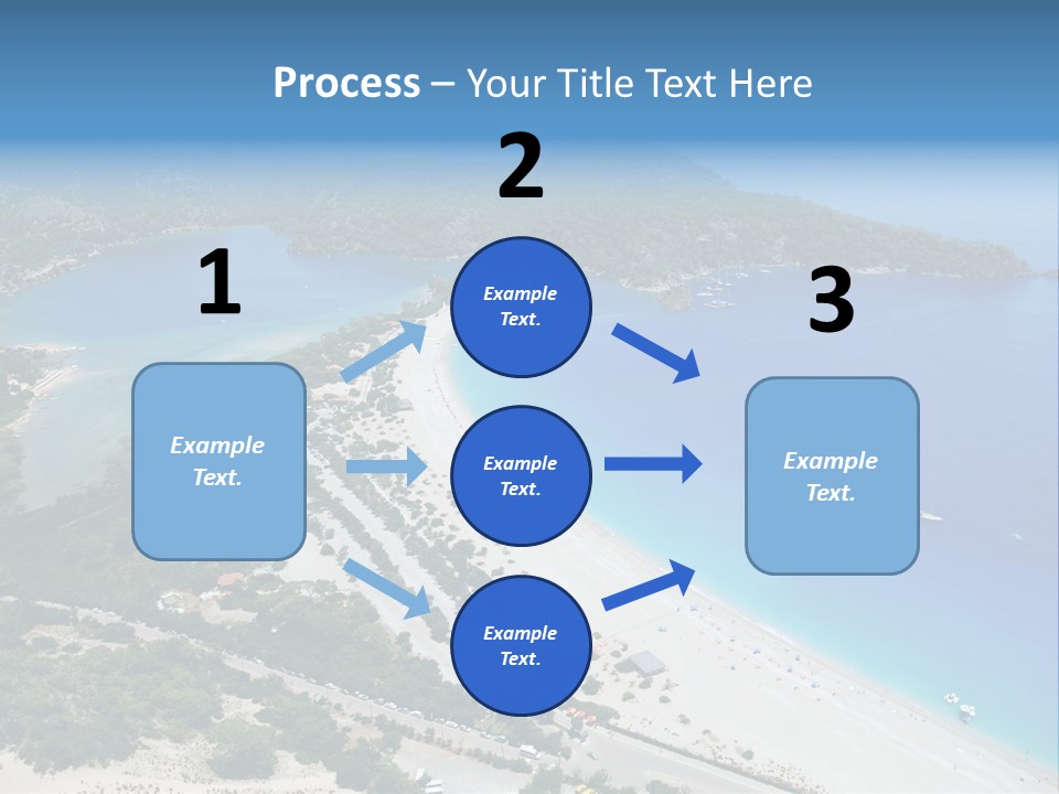 An Aerial View Of A Beach With A Boat In The Water PowerPoint Template
