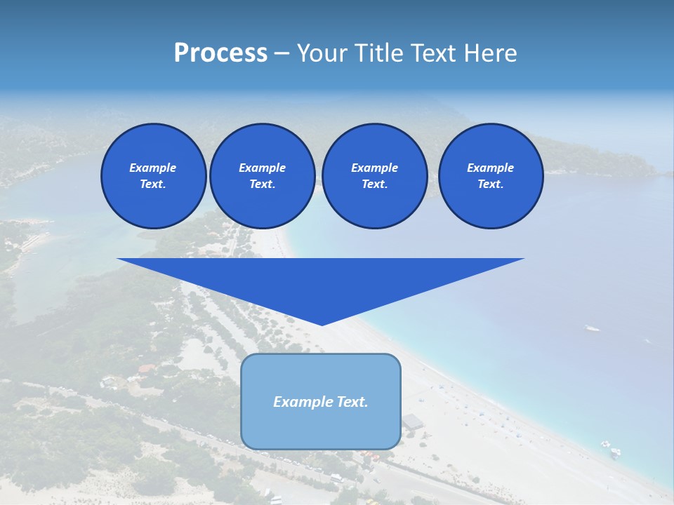 An Aerial View Of A Beach With A Boat In The Water PowerPoint Template