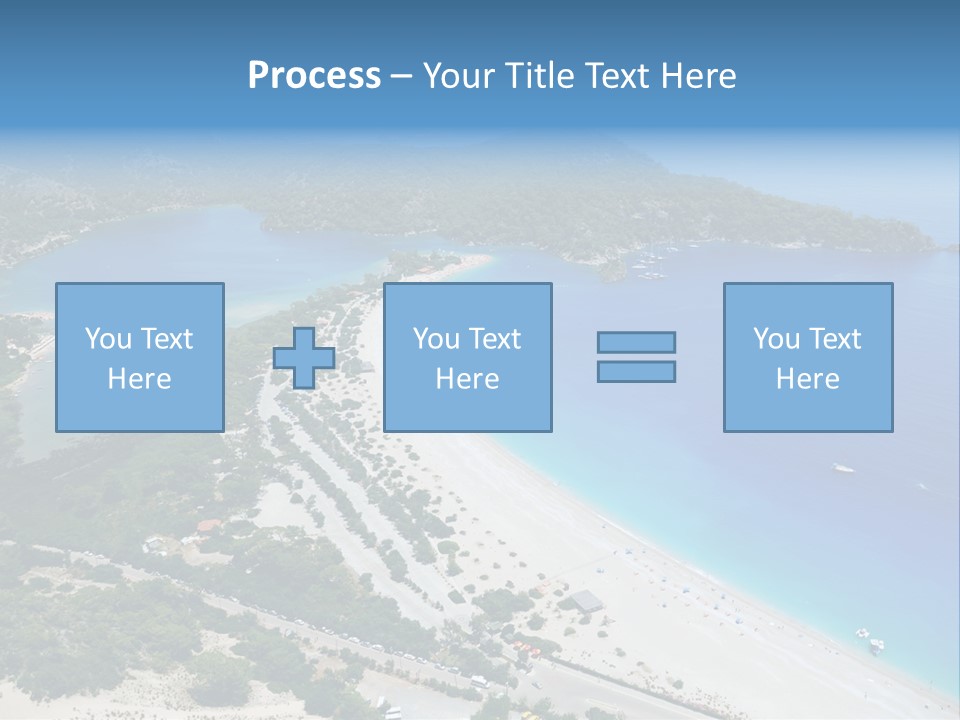 An Aerial View Of A Beach With A Boat In The Water PowerPoint Template
