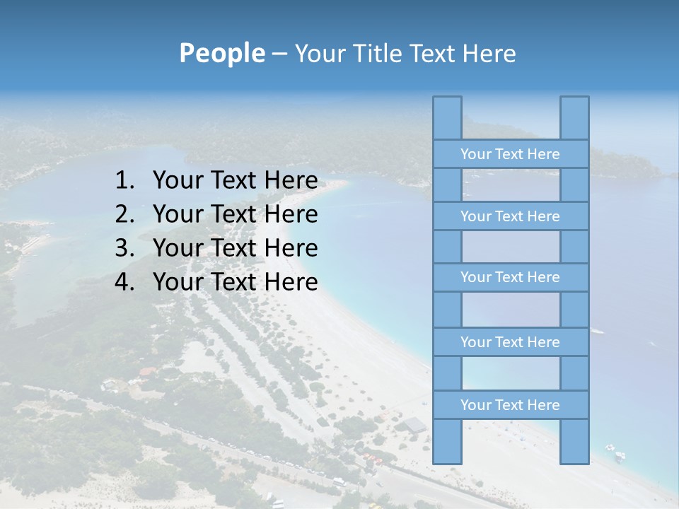 An Aerial View Of A Beach With A Boat In The Water PowerPoint Template