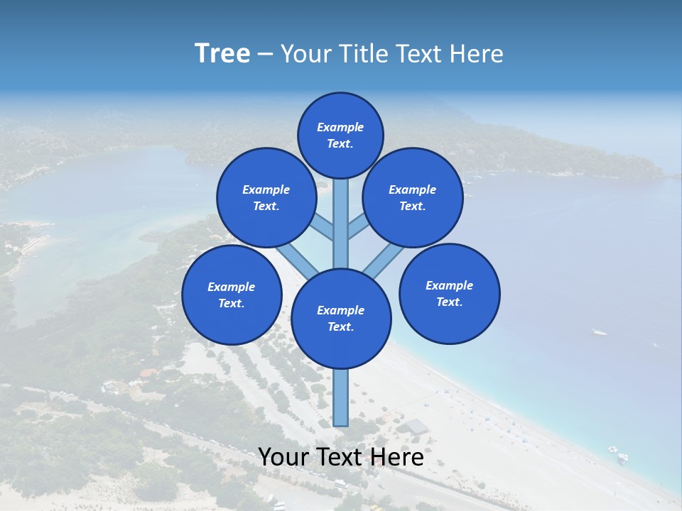 An Aerial View Of A Beach With A Boat In The Water PowerPoint Template