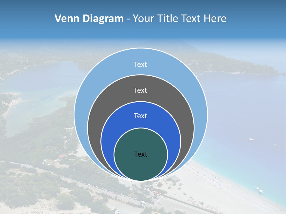 An Aerial View Of A Beach With A Boat In The Water PowerPoint Template