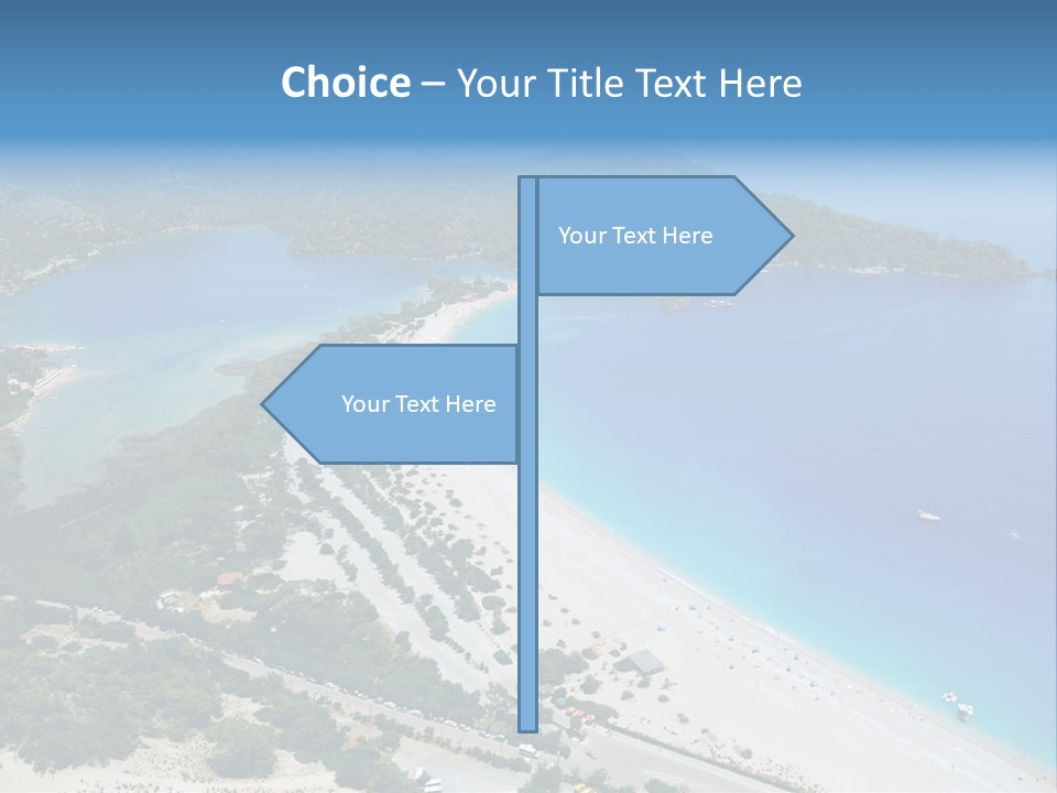 An Aerial View Of A Beach With A Boat In The Water PowerPoint Template