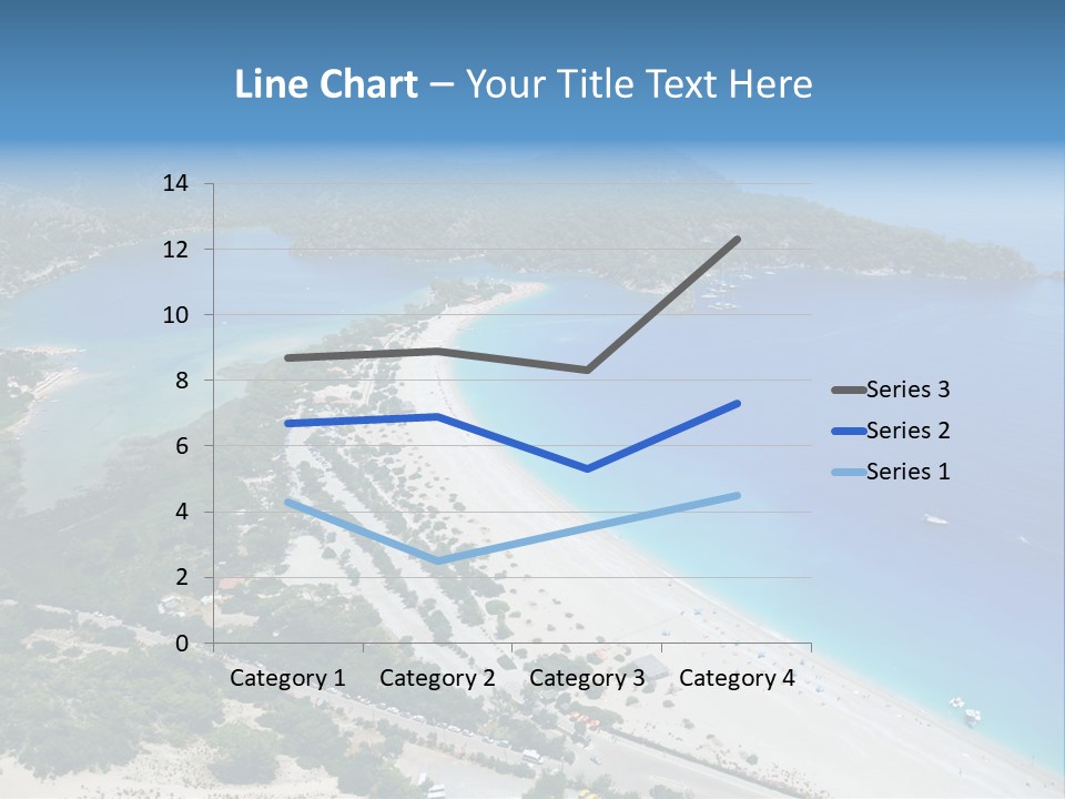 An Aerial View Of A Beach With A Boat In The Water PowerPoint Template