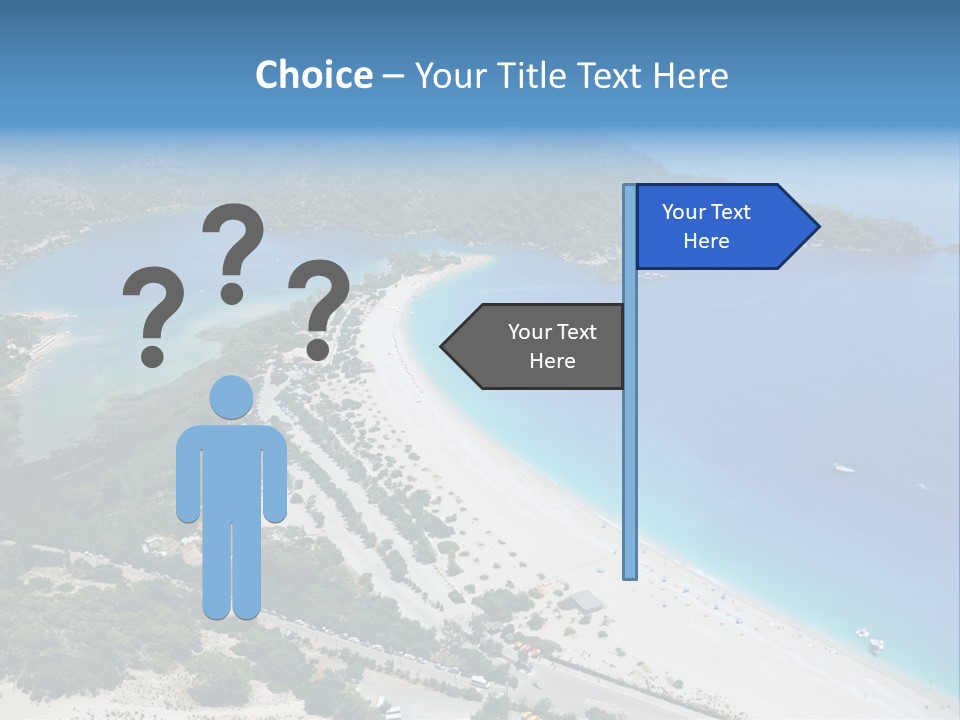 An Aerial View Of A Beach With A Boat In The Water PowerPoint Template