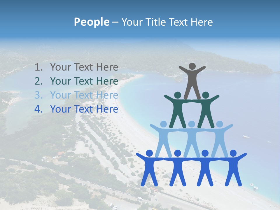 An Aerial View Of A Beach With A Boat In The Water PowerPoint Template