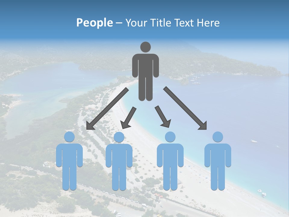 An Aerial View Of A Beach With A Boat In The Water PowerPoint Template