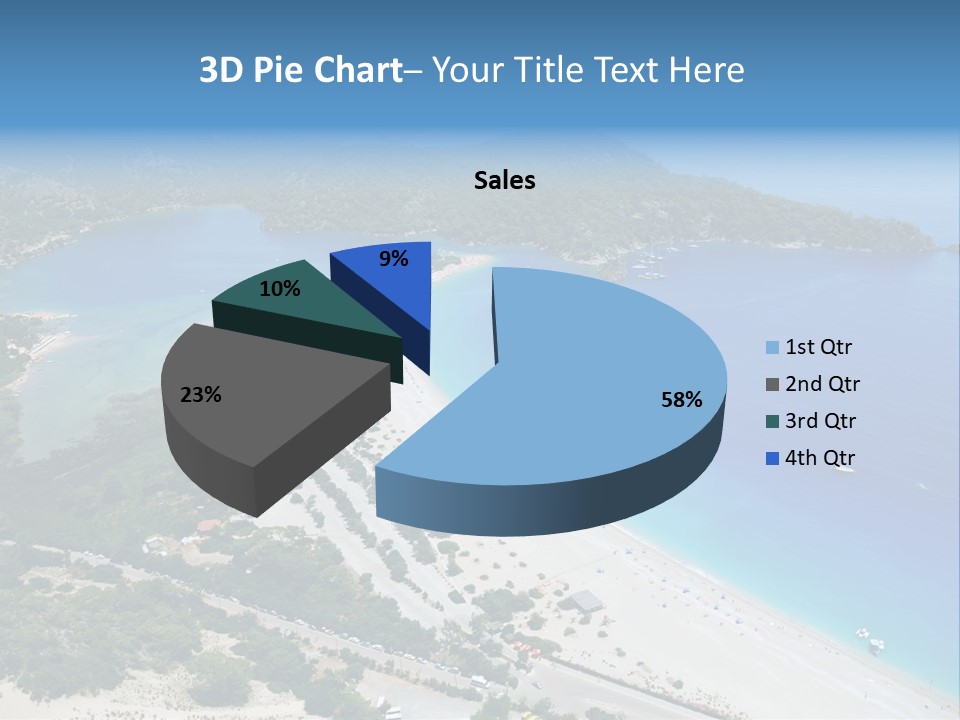 An Aerial View Of A Beach With A Boat In The Water PowerPoint Template