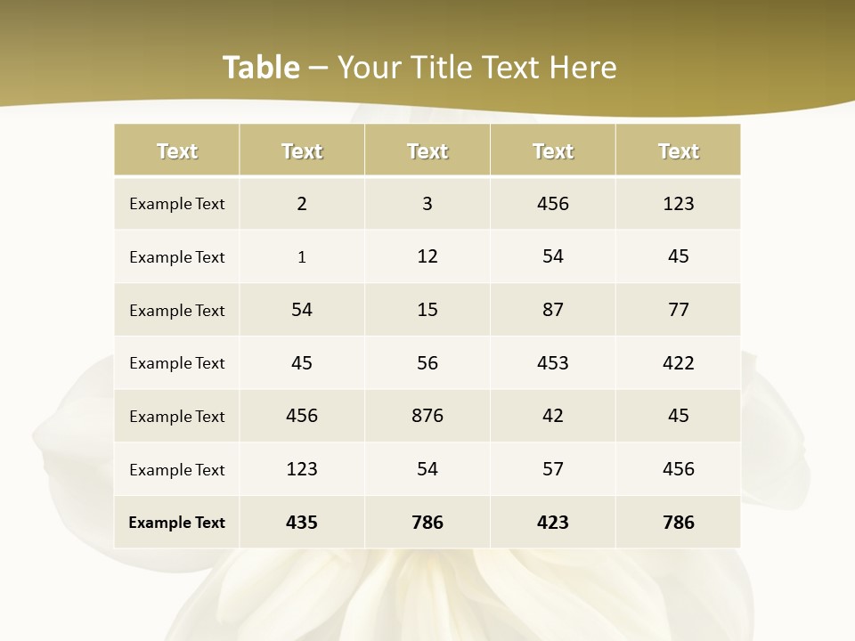 A White Flower With Yellow Center On A White Background PowerPoint Template