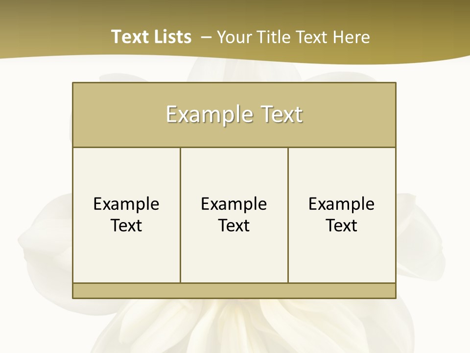 A White Flower With Yellow Center On A White Background PowerPoint Template