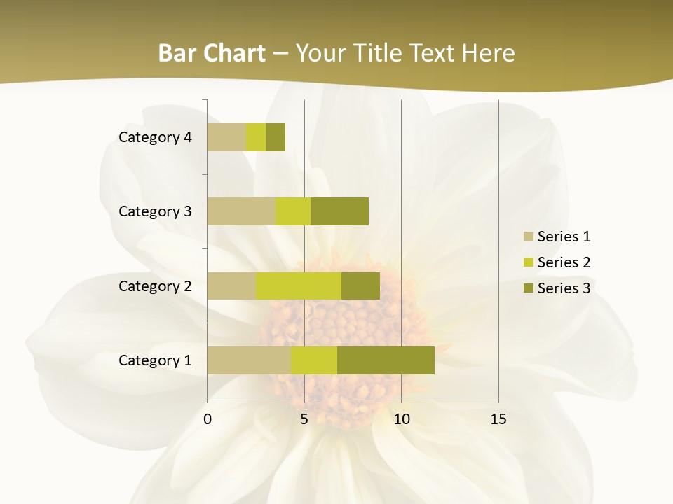 A White Flower With Yellow Center On A White Background PowerPoint Template