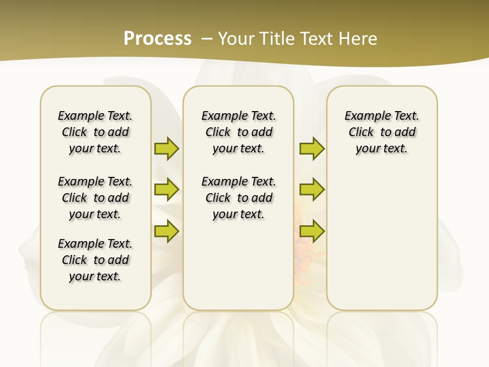 A White Flower With Yellow Center On A White Background PowerPoint Template