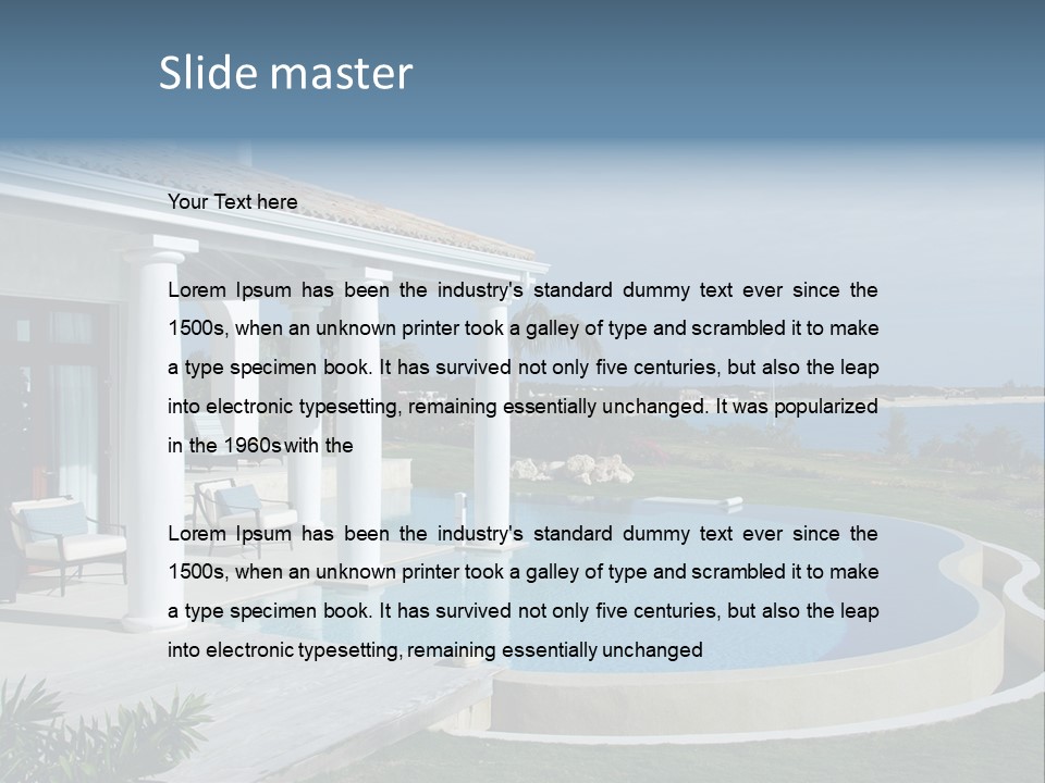 French Luxury Water PowerPoint Template