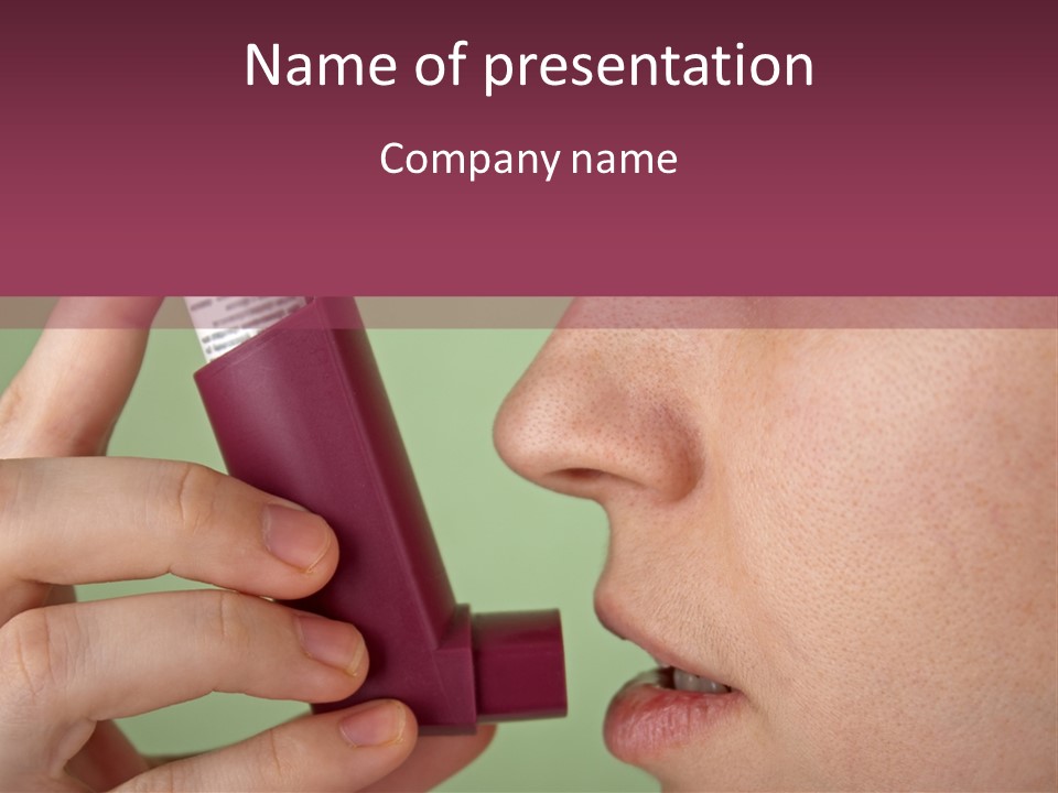 Therapy Assistance Inhaling PowerPoint Template