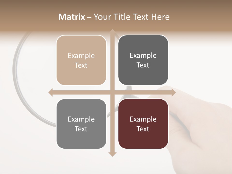 A Hand Holding A Magnifying Glass Over A White Background PowerPoint Template