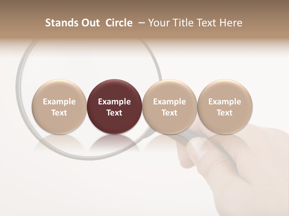 A Hand Holding A Magnifying Glass Over A White Background PowerPoint Template