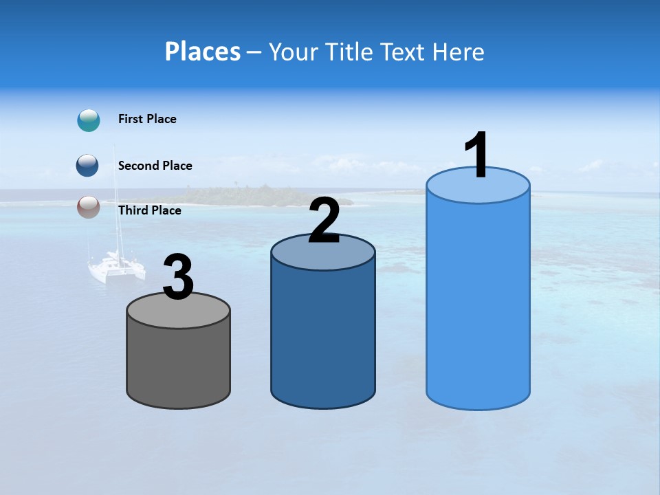 Catamaran Turquoise Boat PowerPoint Template