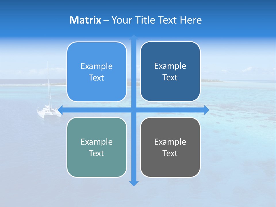 Catamaran Turquoise Boat PowerPoint Template