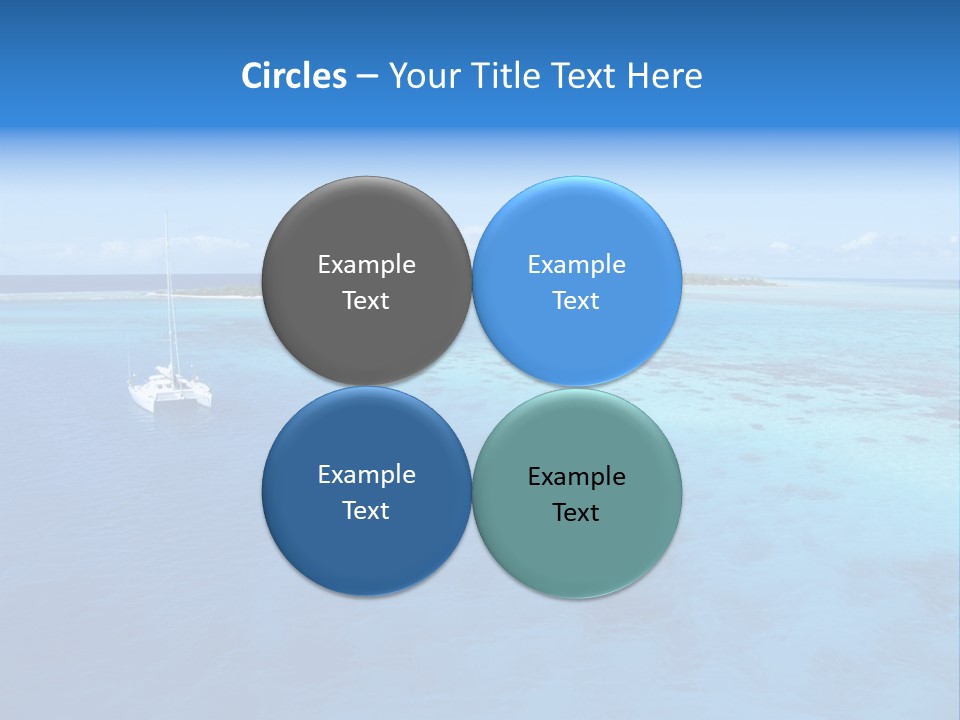 Catamaran Turquoise Boat PowerPoint Template