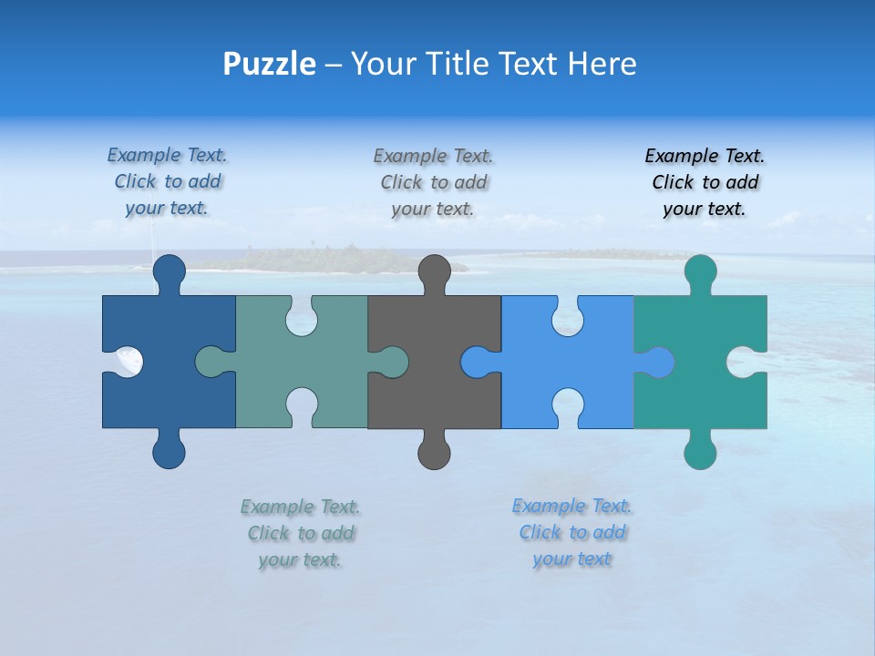 Catamaran Turquoise Boat PowerPoint Template