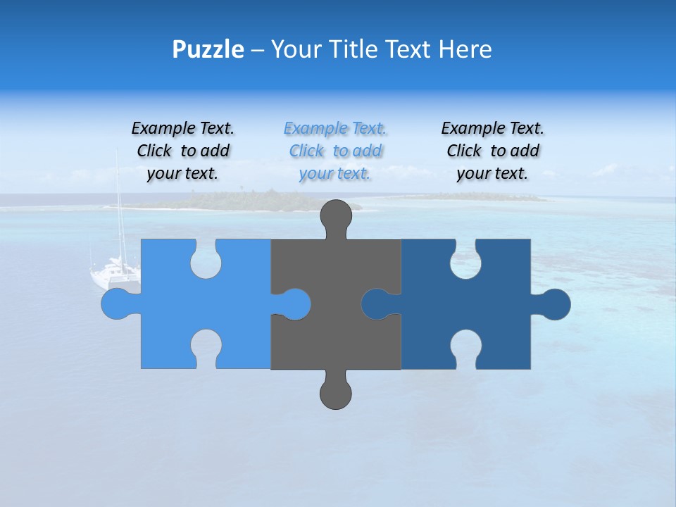 Catamaran Turquoise Boat PowerPoint Template