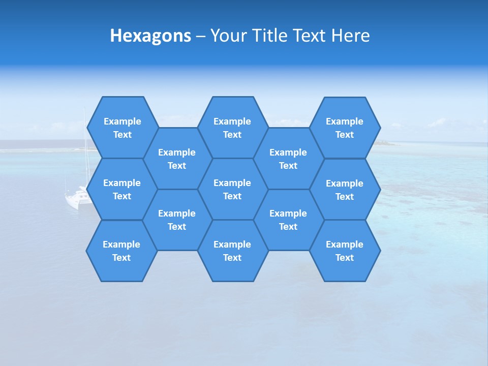 Catamaran Turquoise Boat PowerPoint Template