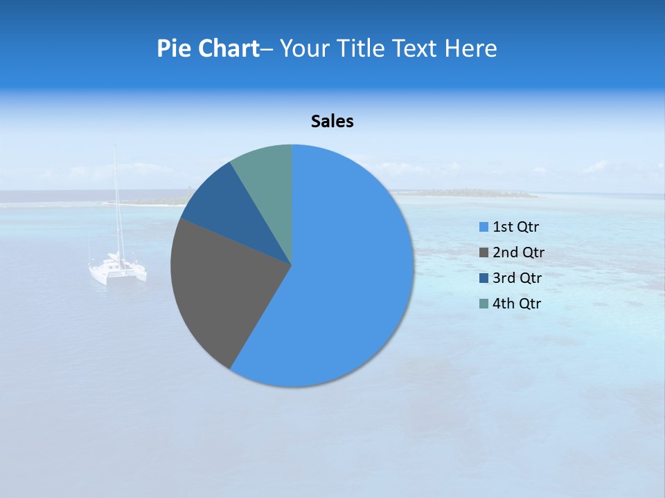 Catamaran Turquoise Boat PowerPoint Template