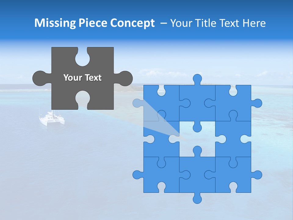 Catamaran Turquoise Boat PowerPoint Template