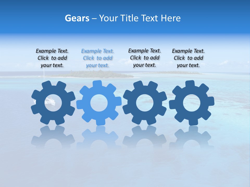 Catamaran Turquoise Boat PowerPoint Template