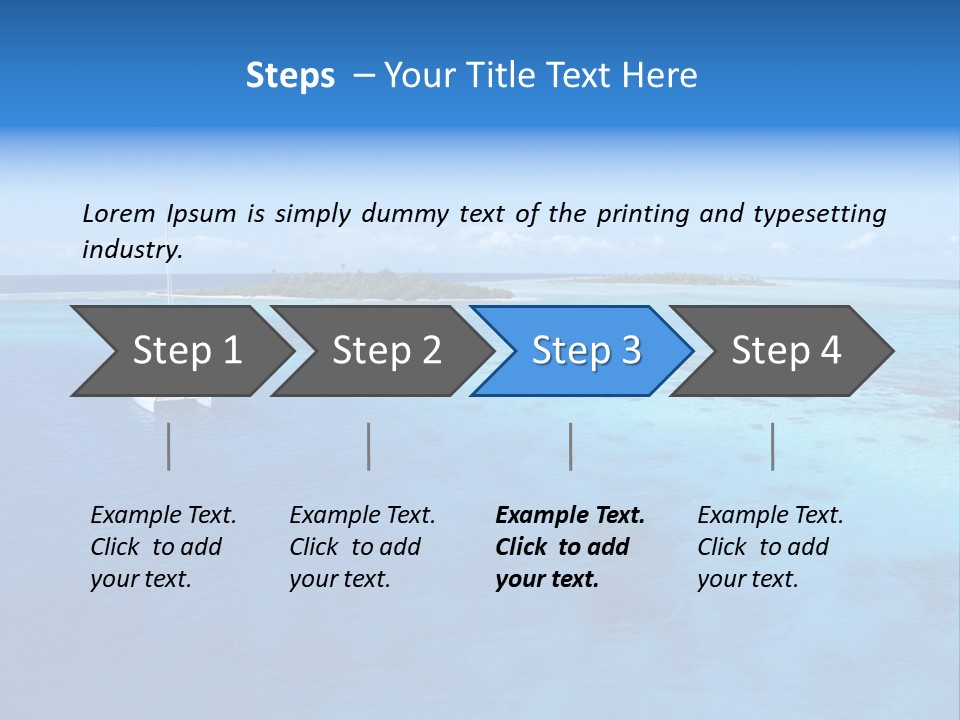 Catamaran Turquoise Boat PowerPoint Template
