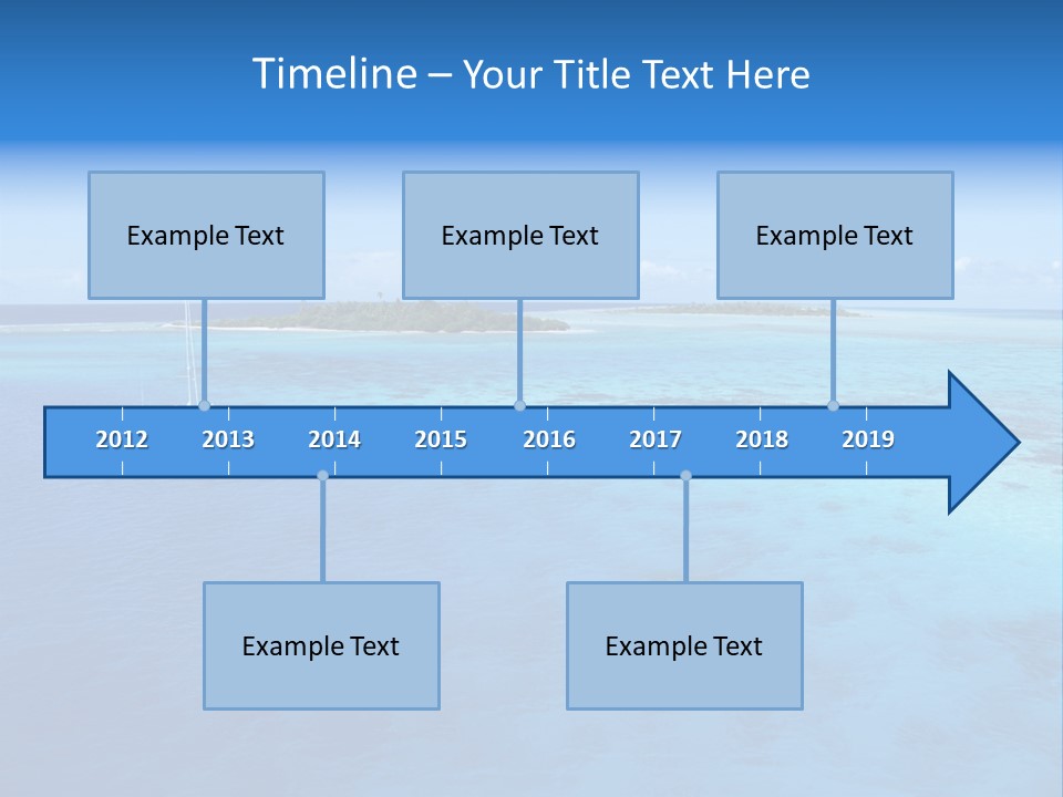 Catamaran Turquoise Boat PowerPoint Template