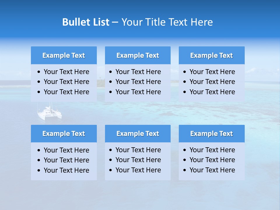 Catamaran Turquoise Boat PowerPoint Template