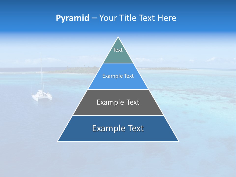 Catamaran Turquoise Boat PowerPoint Template